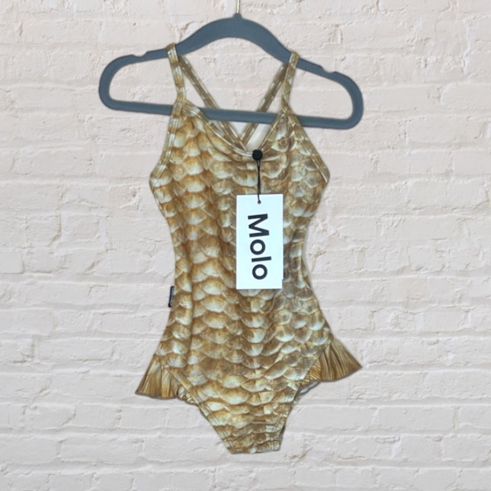 Molo Scale Print Criss-Cross Swimsuit​